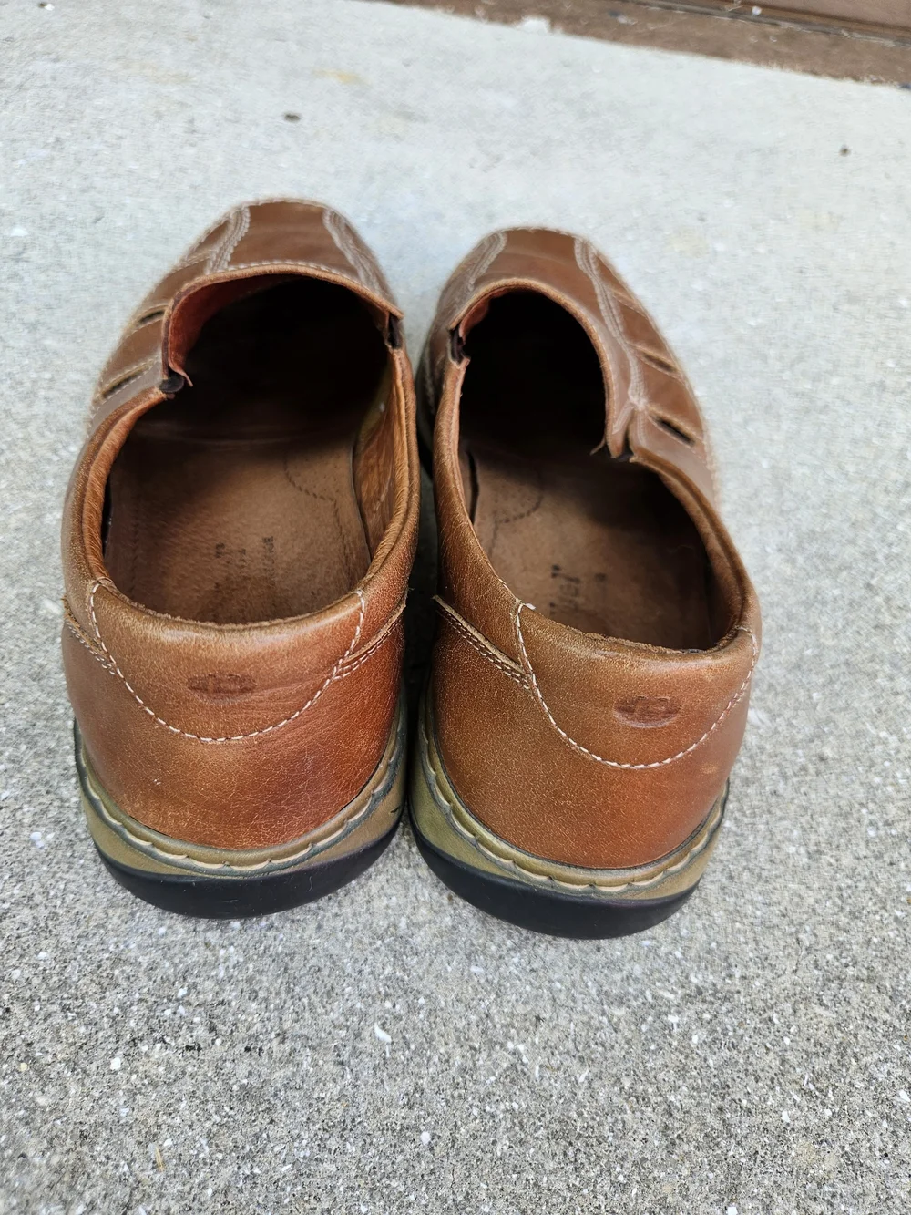 JOSEF SEIBEL Mens Fisherman Loafer Size 41 Brown Leather Slip On Casual Shoes